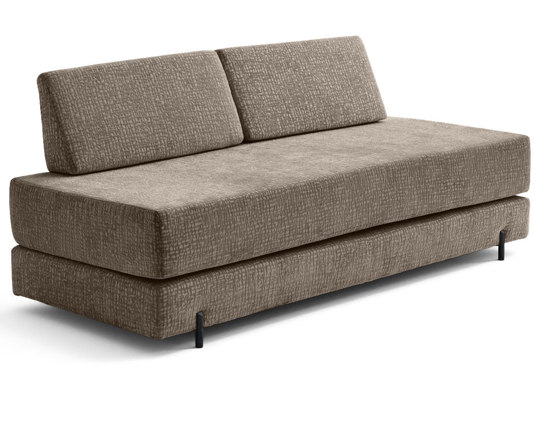 Banquette 3 places convertible en tissu velours relief Brescia