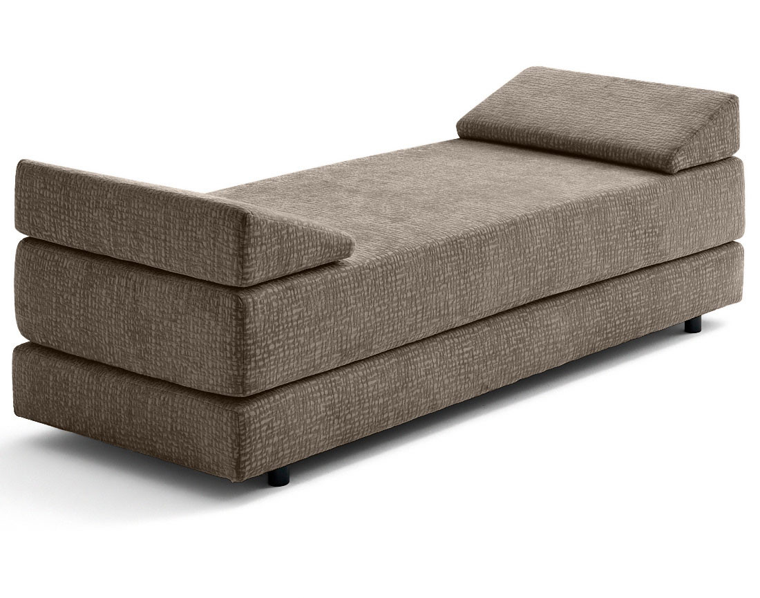 Banquette 3 places convertible en tissu velours relief Brescia