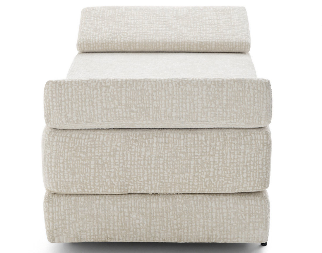 Banquette 3 places convertible en tissu velours relief Brescia