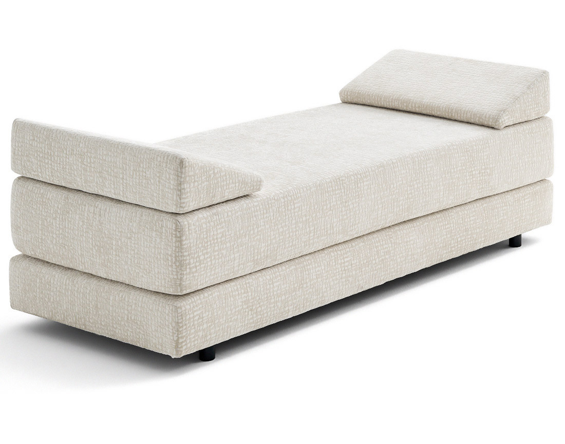 Banquette 3 places convertible en tissu velours relief Brescia