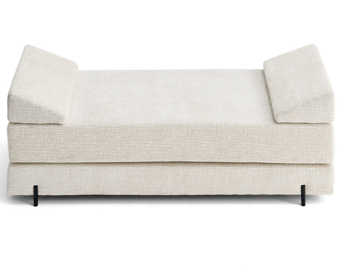 Banquette 3 places convertible en tissu velours relief Brescia