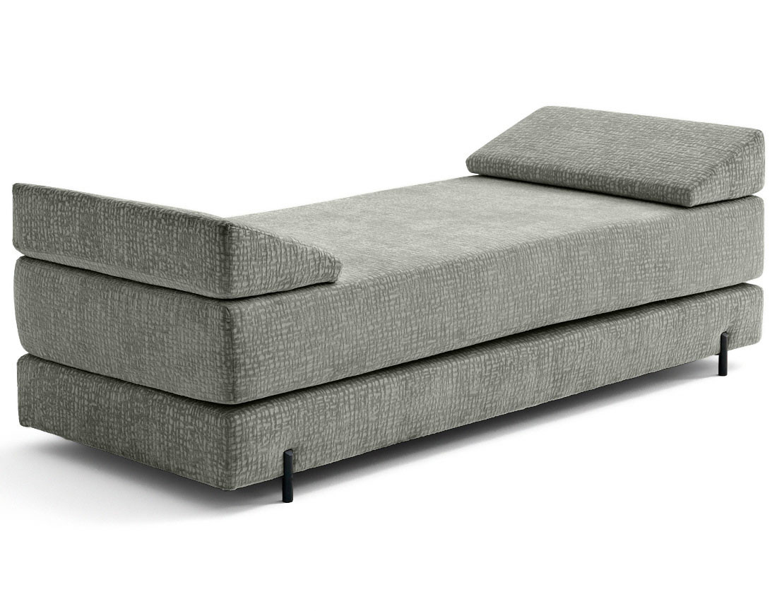 Banquette 3 places convertible en tissu velours relief Brescia