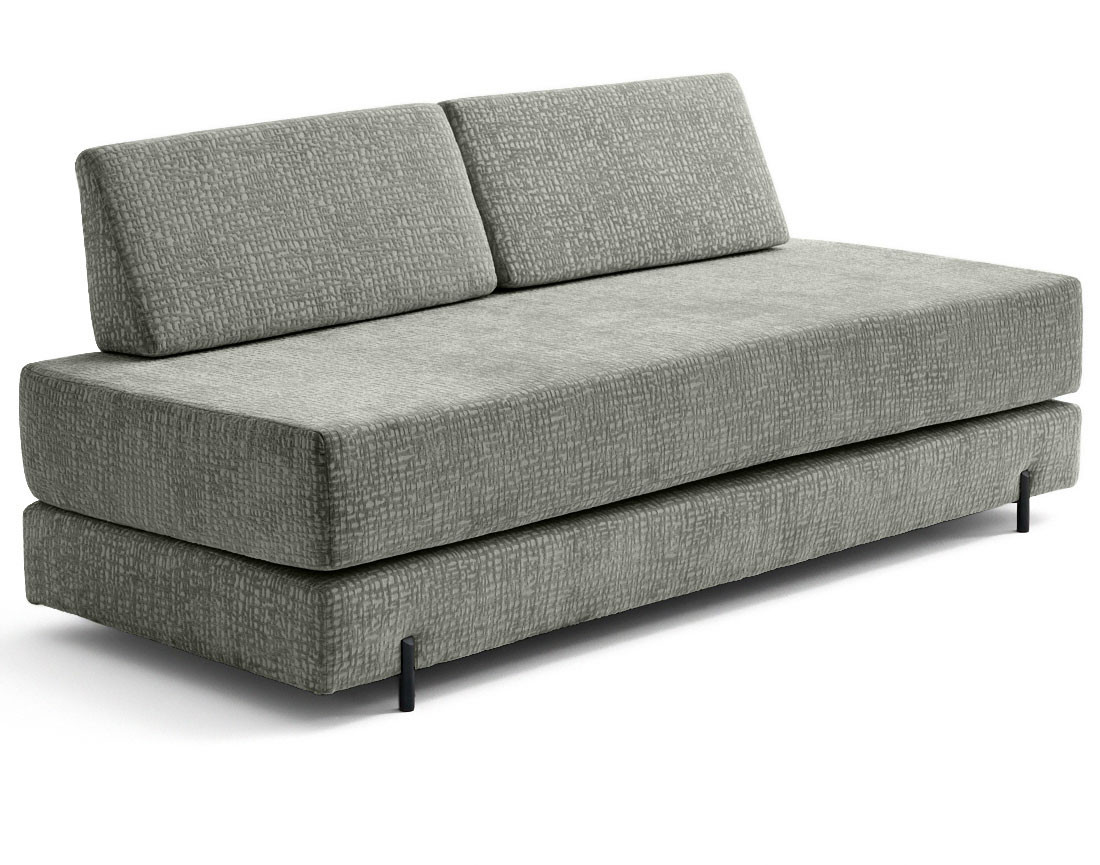 Banquette 3 places convertible en tissu velours relief Brescia