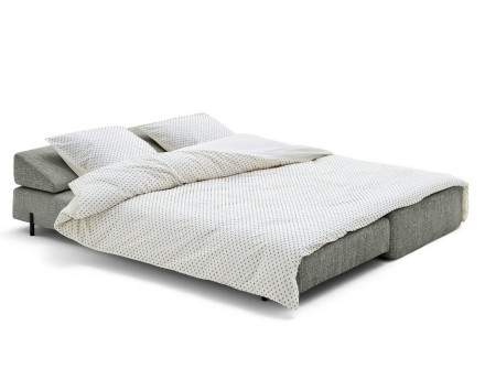 Banquette 3 places convertible en tissu velours relief Brescia