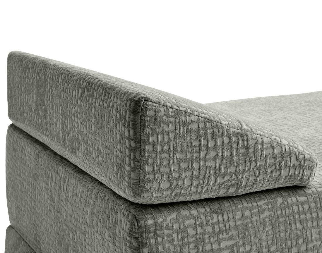 Banquette 3 places convertible en tissu velours relief Brescia