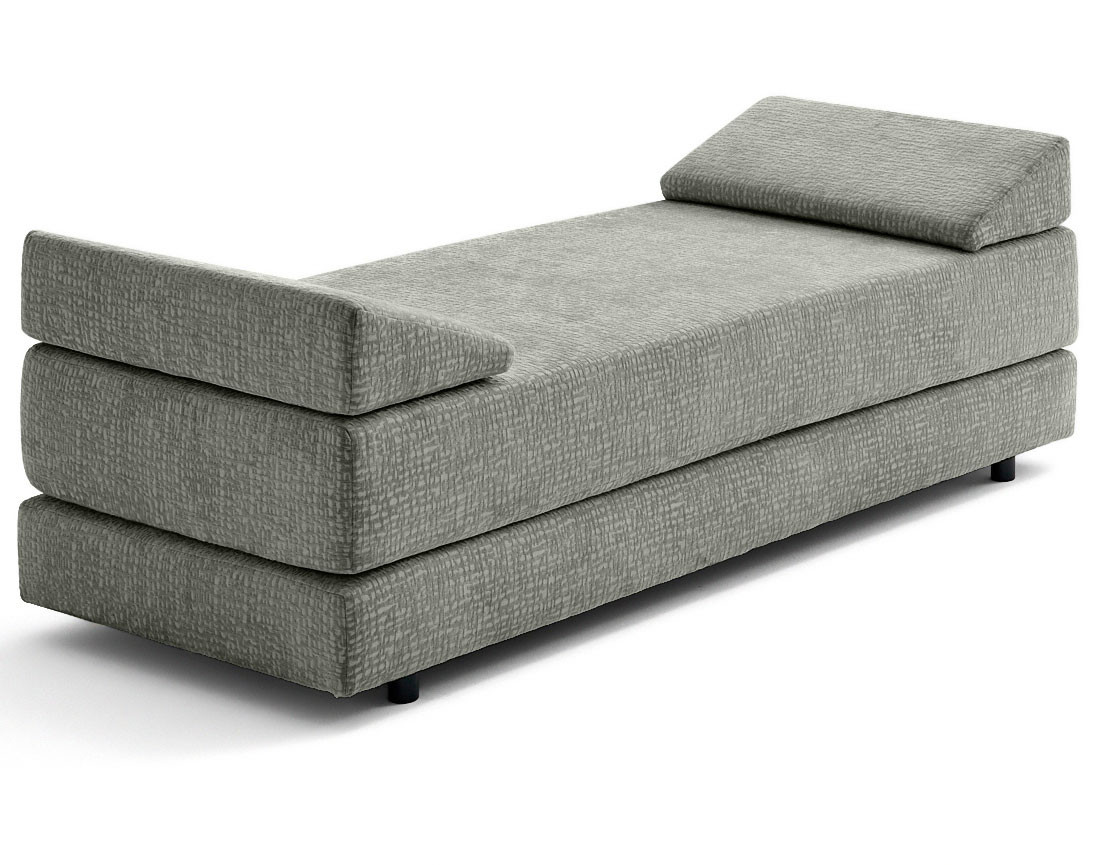 Banquette 3 places convertible en tissu velours relief Brescia