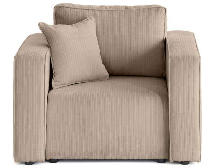 Fauteuil en velours côtelé...