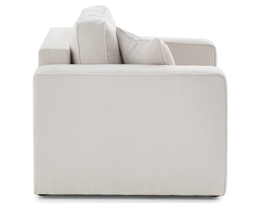 Fauteuil en velours côtelé plat Topaze