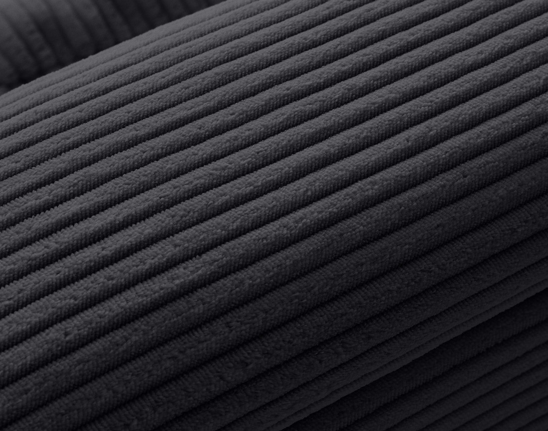 Canapé panoramique d'angle gauche 7 places en velours côtelé Vermont S