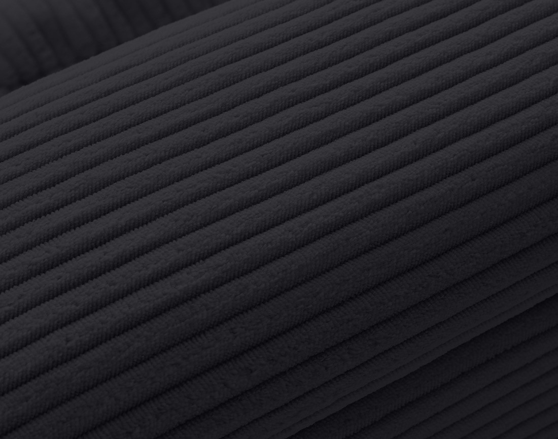 Canapé panoramique d'angle gauche 7 places en velours côtelé Vermont S