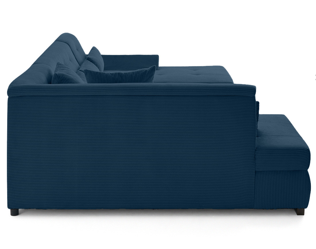 Canapé panoramique d'angle gauche 7 places en velours côtelé Vermont S