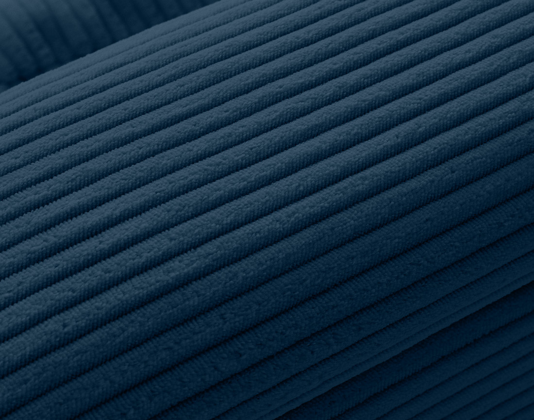 Canapé panoramique d'angle gauche 7 places en velours côtelé Vermont S