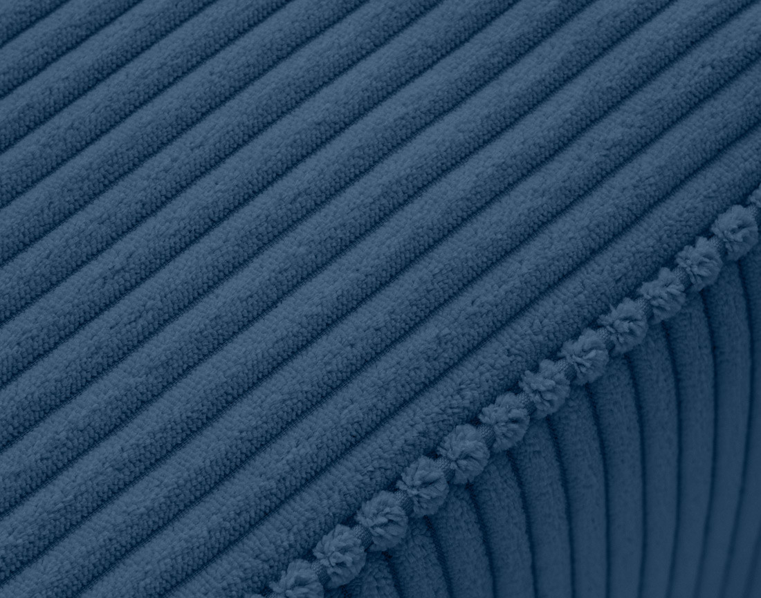 Lit coffre 160x200 cm sommier inclus velours côtelé Topaze