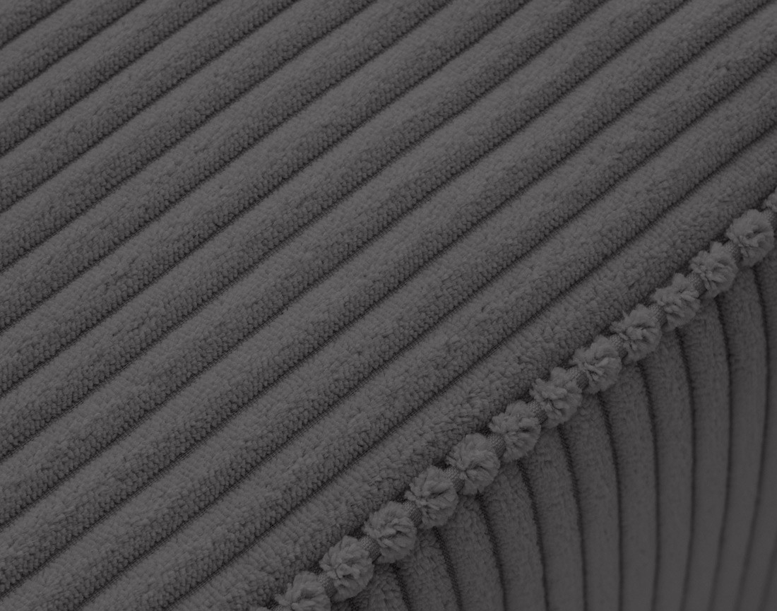 Lit coffre 160x200 cm sommier inclus velours côtelé Topaze