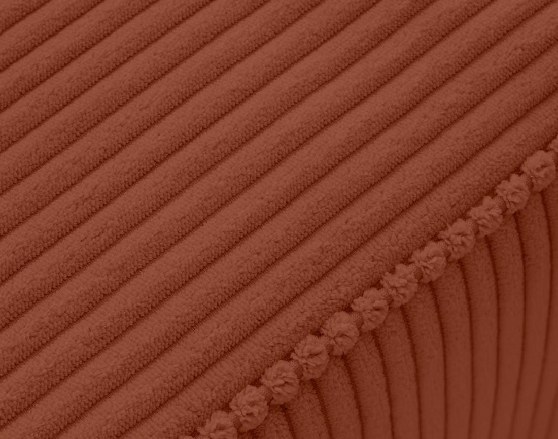 Lit coffre 160x200 cm sommier inclus velours côtelé Topaze