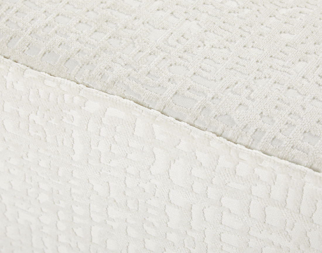 Canapé droit 2 places en tissu velours relief Topaze