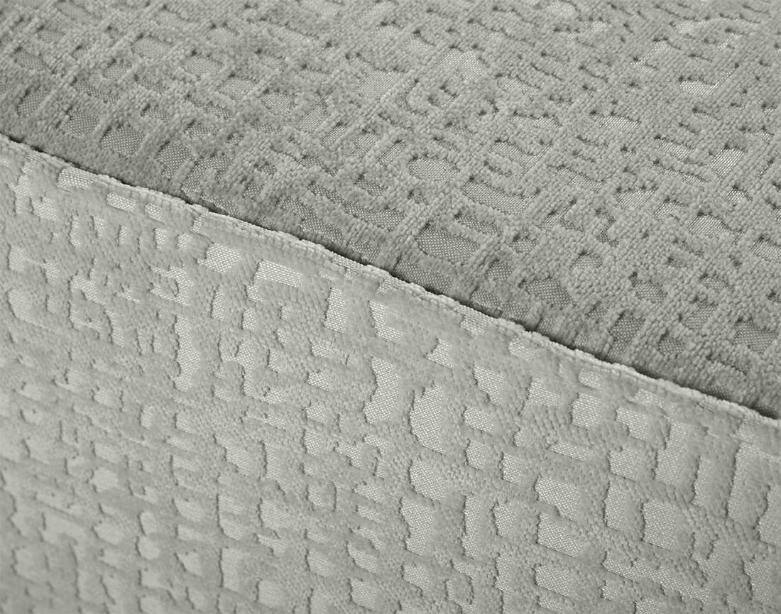 Canapé droit 2 places en tissu velours relief Topaze