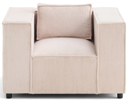 Fauteuil en velours côtelé Stella
