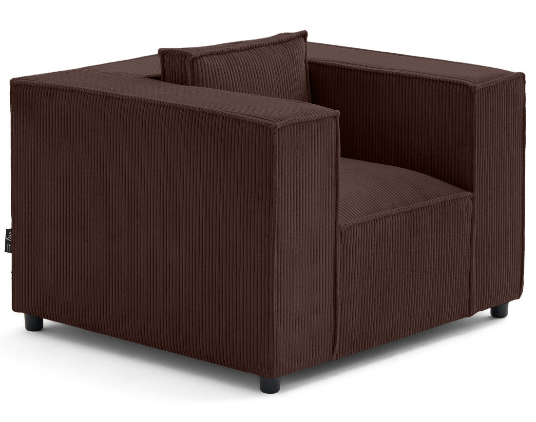 Fauteuil en velours côtelé Stella