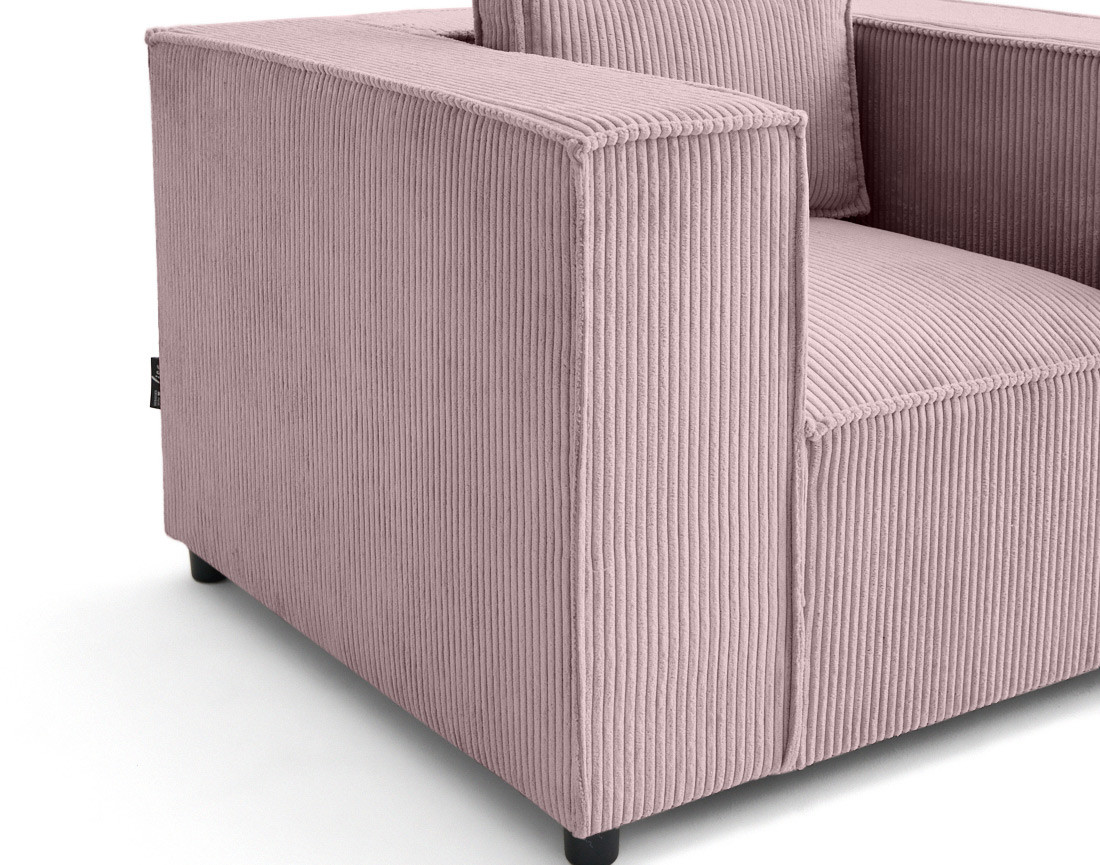 Fauteuil en velours côtelé Stella