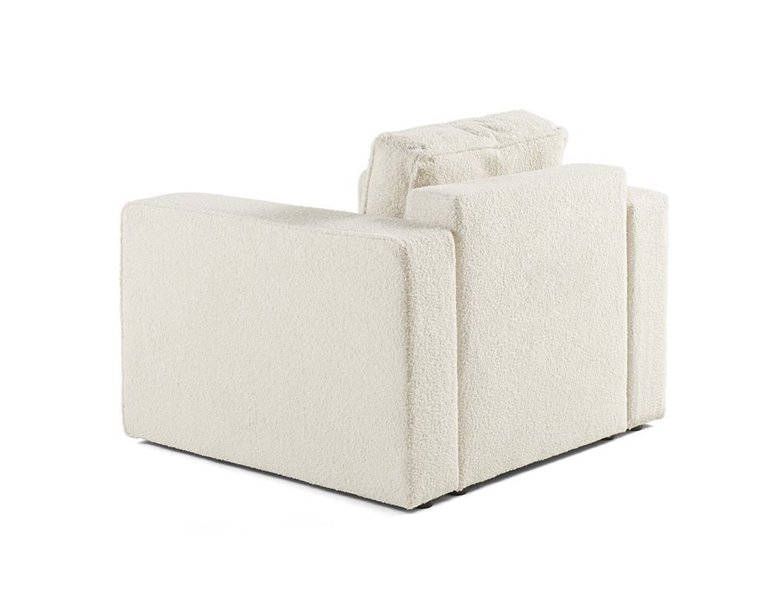 Fauteuil en tissu bouclette Topaze