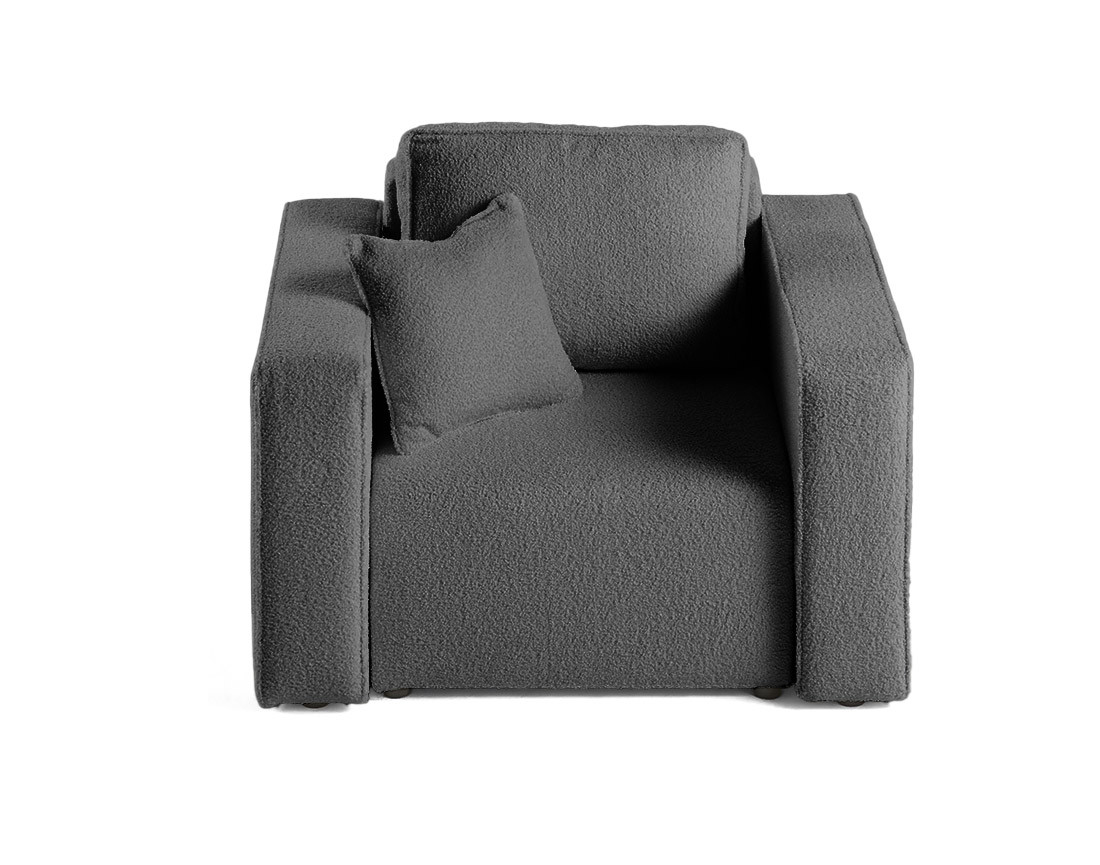 Fauteuil en tissu bouclette Topaze