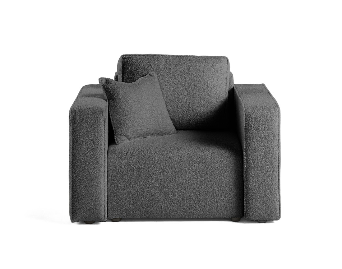 Fauteuil en tissu bouclette Topaze