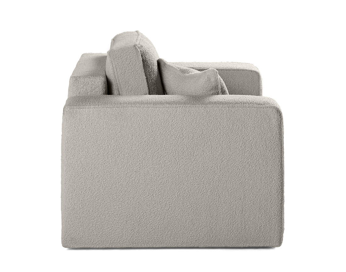 Fauteuil en tissu bouclette Topaze