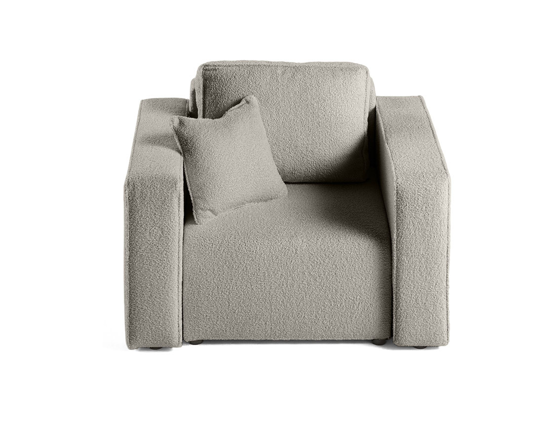 Fauteuil en tissu bouclette Topaze
