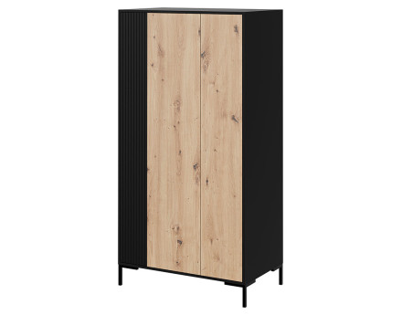 Armoire bois et noir 184x90 cm Cambridge