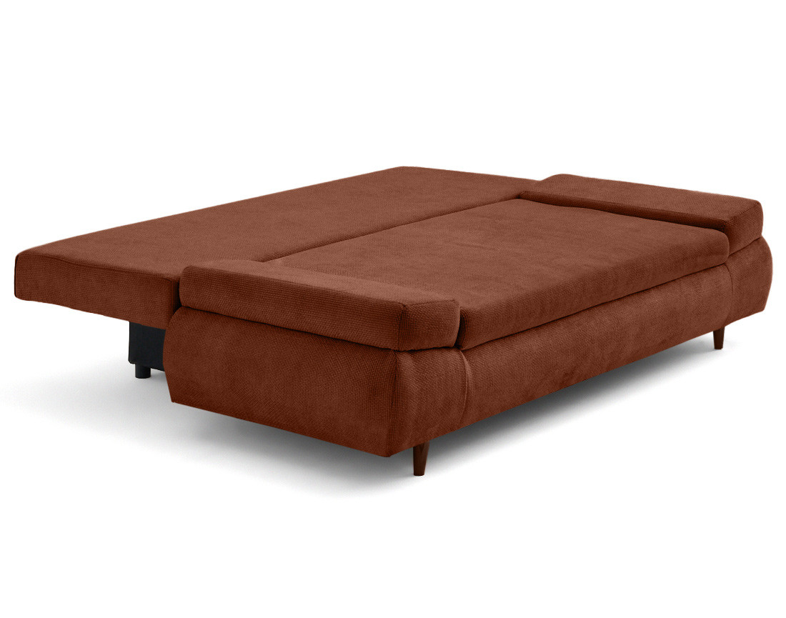 Canapé 3 places convertible avec coffre en velours texturé Larson