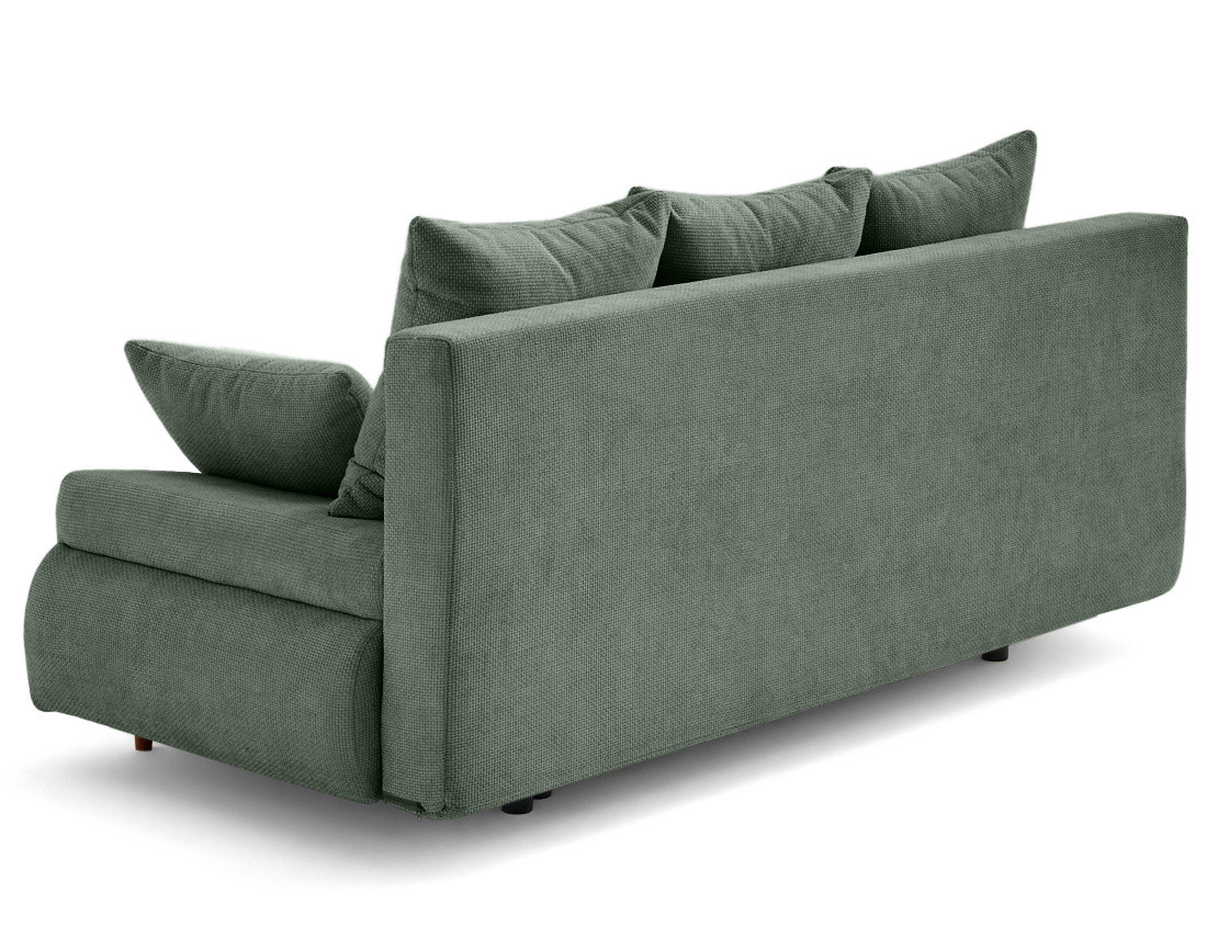 Canapé 3 places convertible avec coffre en velours texturé Larson
