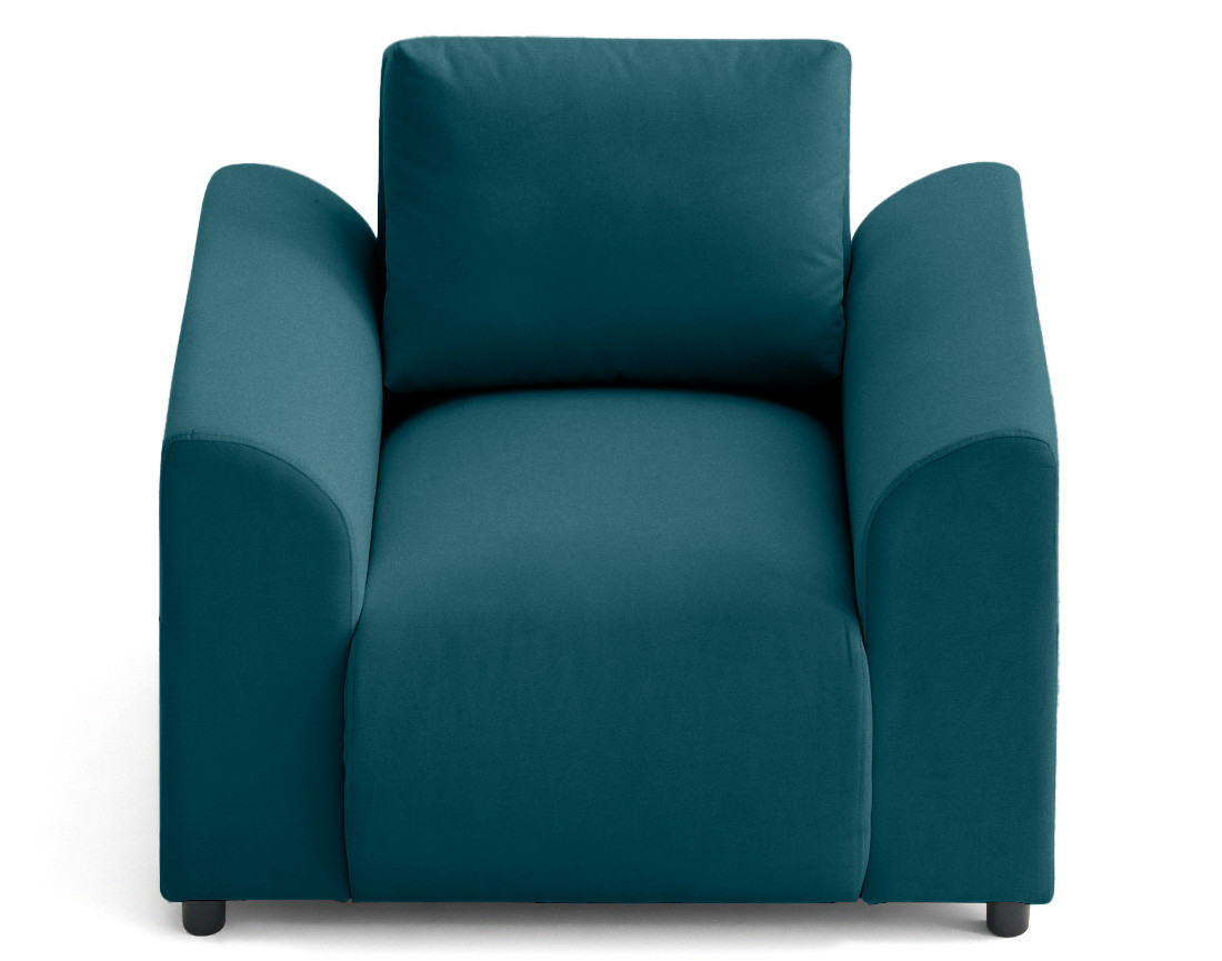 Fauteuil avec poche en velours Camelia