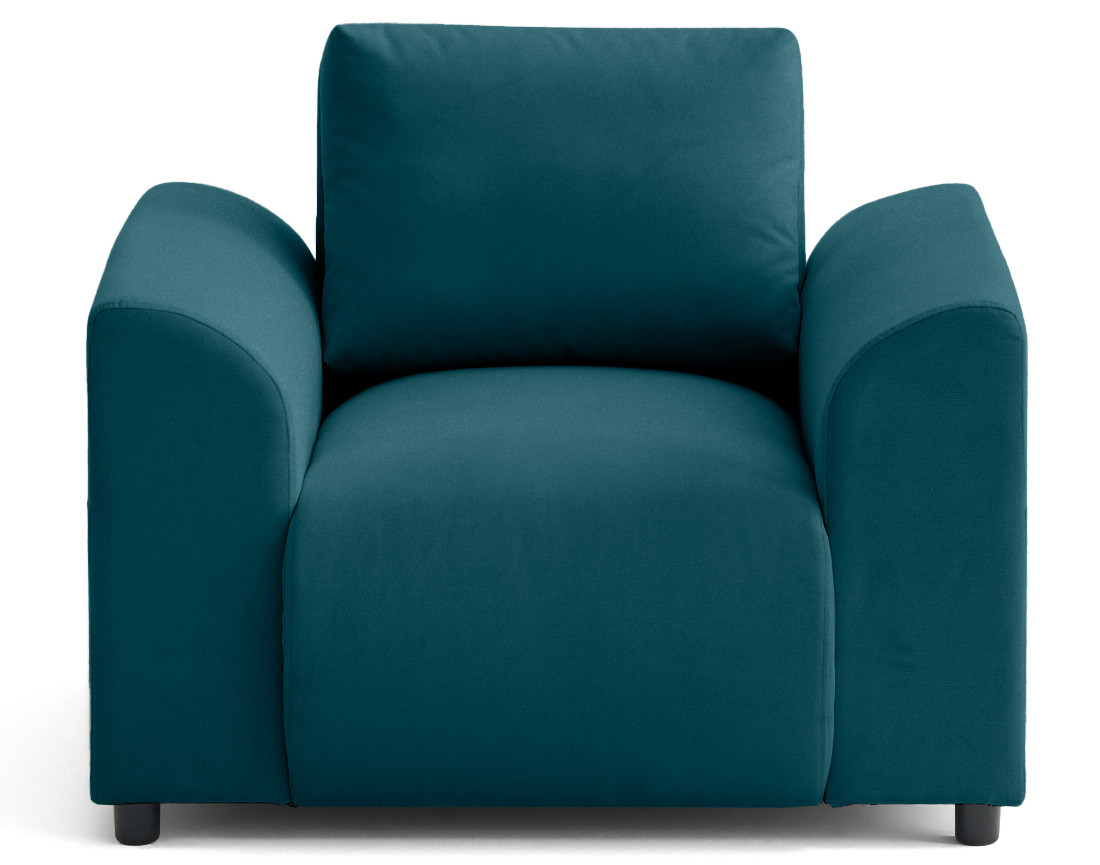 Fauteuil avec poche en velours Camelia