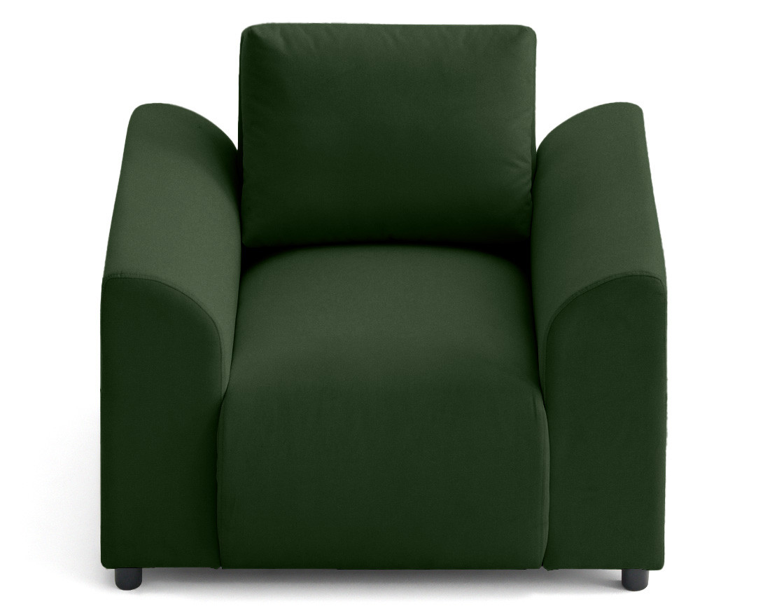 Fauteuil avec poche en velours Camelia