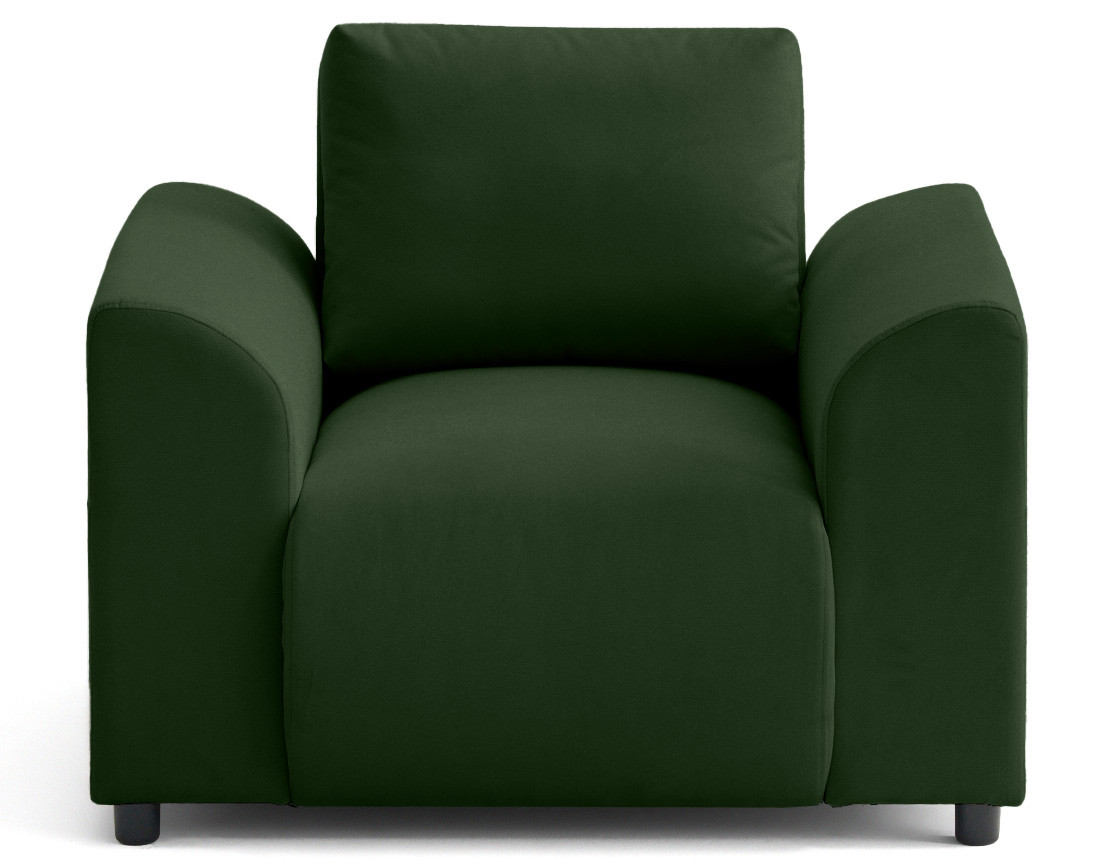 Fauteuil avec poche en velours Camelia