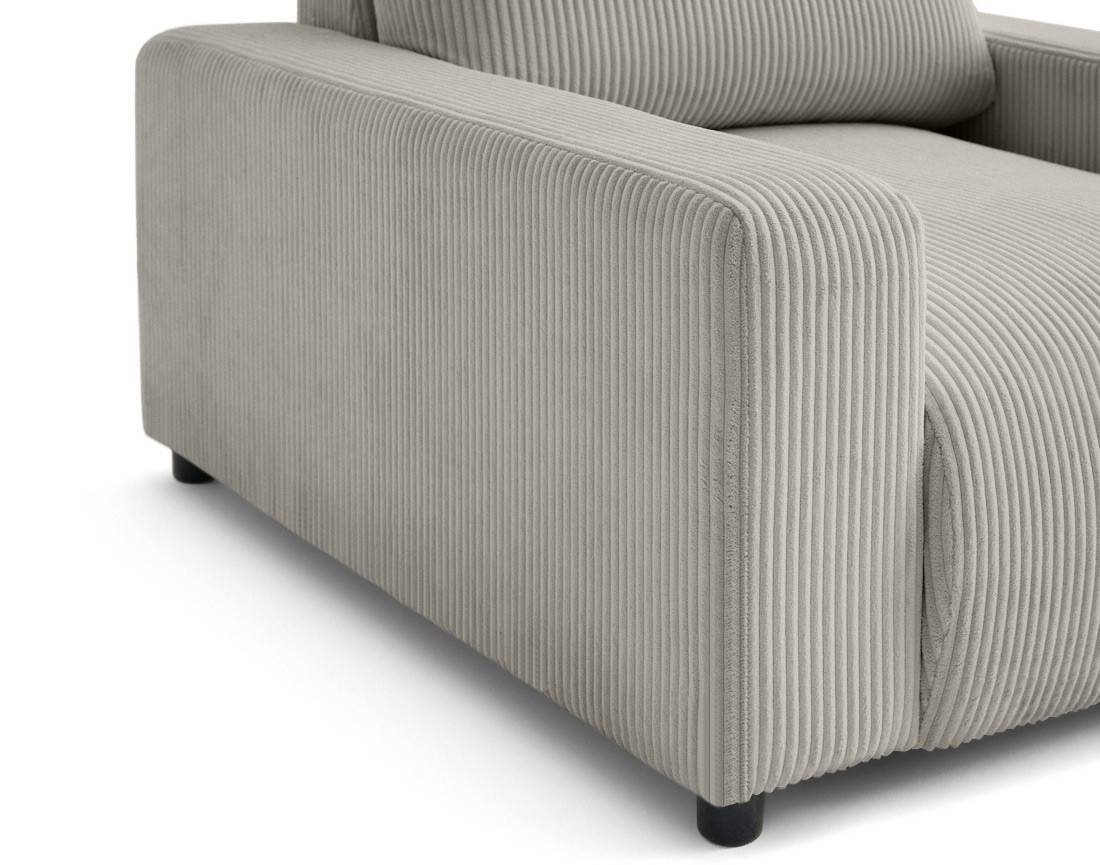 Fauteuil en velours côtelé Pivoine