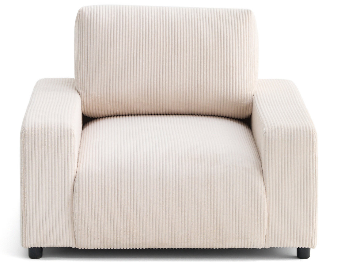 Fauteuil en velours côtelé Pivoine