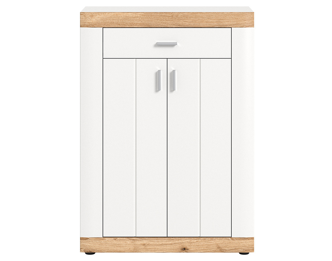 Meuble à chaussure blanc et bois 73x104cm Coventry