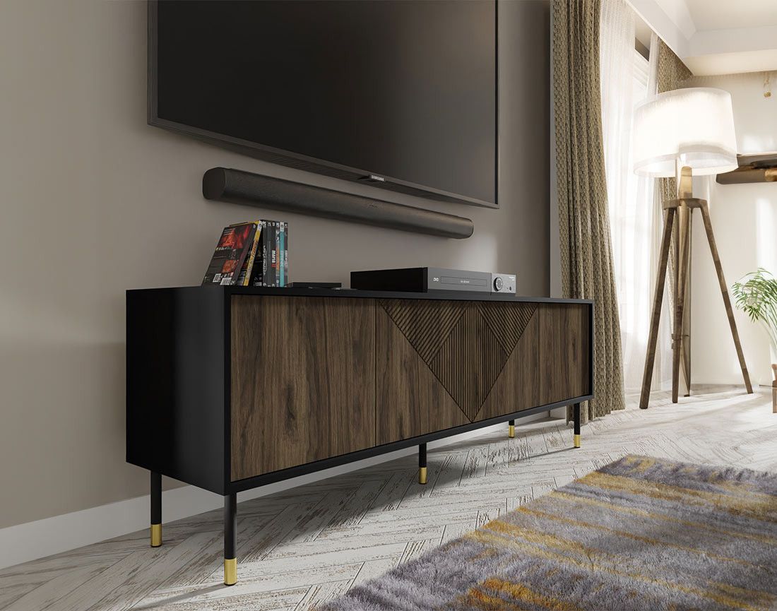 Meuble TV 4 portes 180 cm Kirua