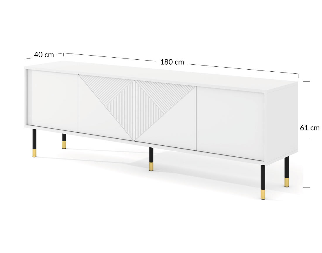 Meuble TV 4 portes 180 cm Kirua