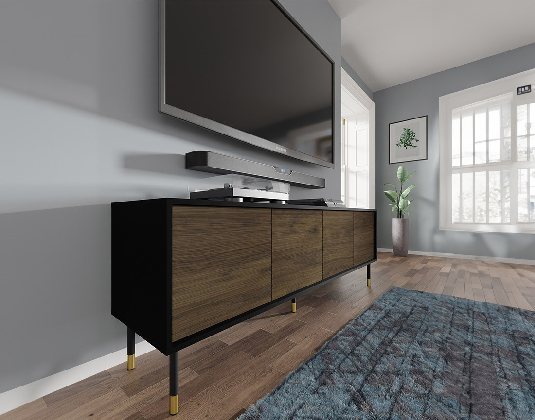 Meuble TV  4 portes 180 cm Novara