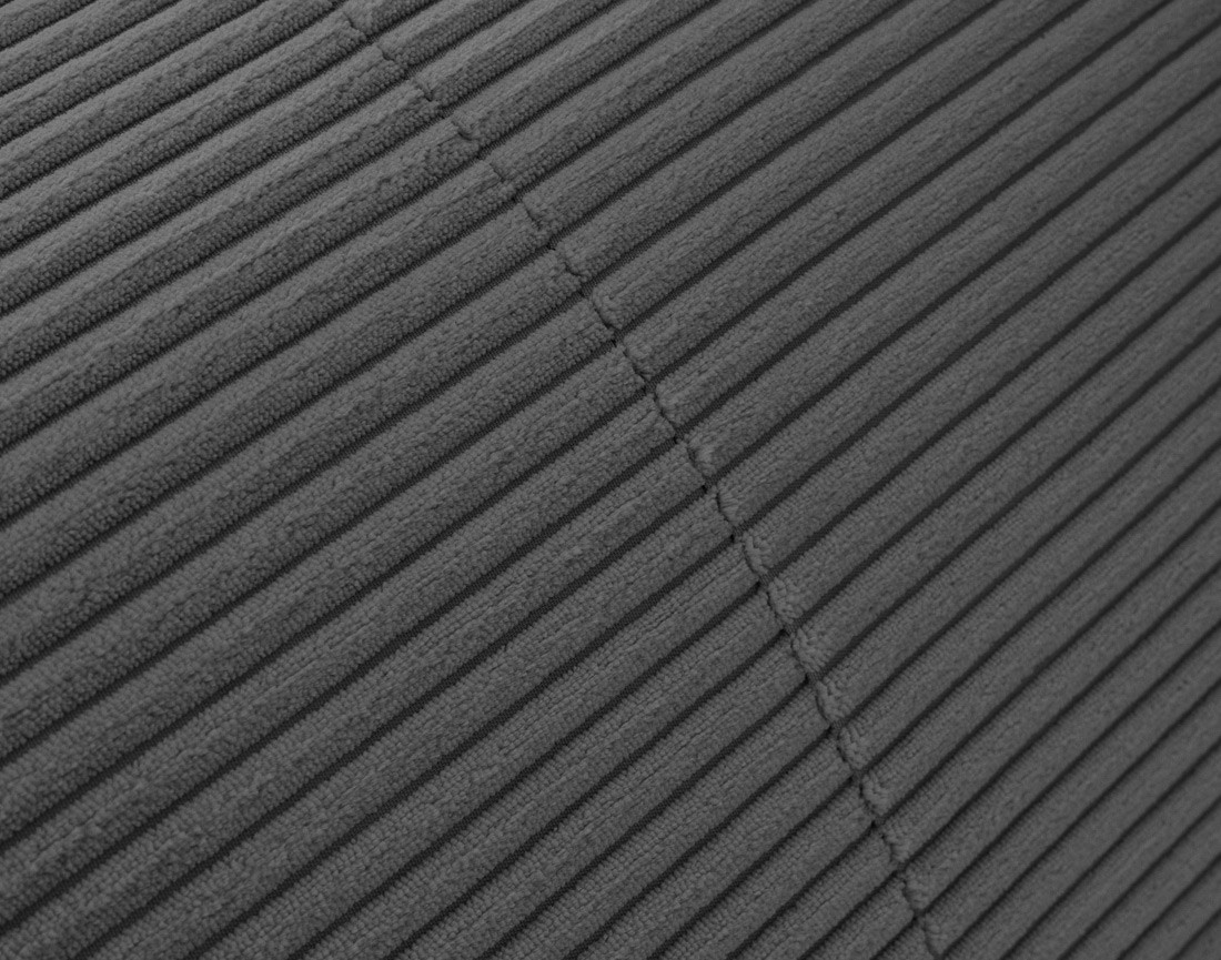 Canapé droit 4 places en velours côtelé Amadora