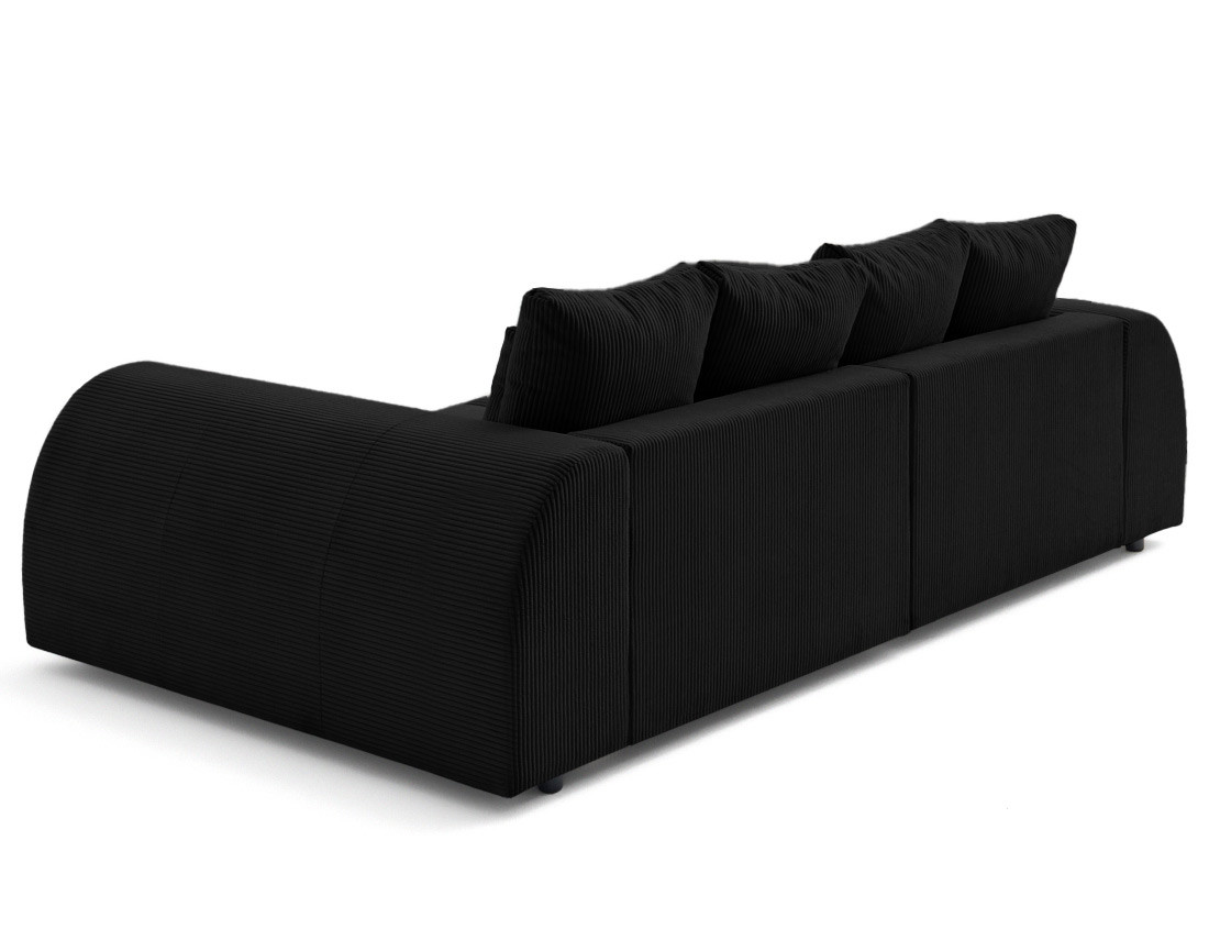 Canapé droit 4 places en velours côtelé Amadora