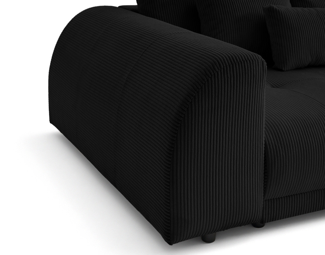 Canapé droit 4 places en velours côtelé Amadora