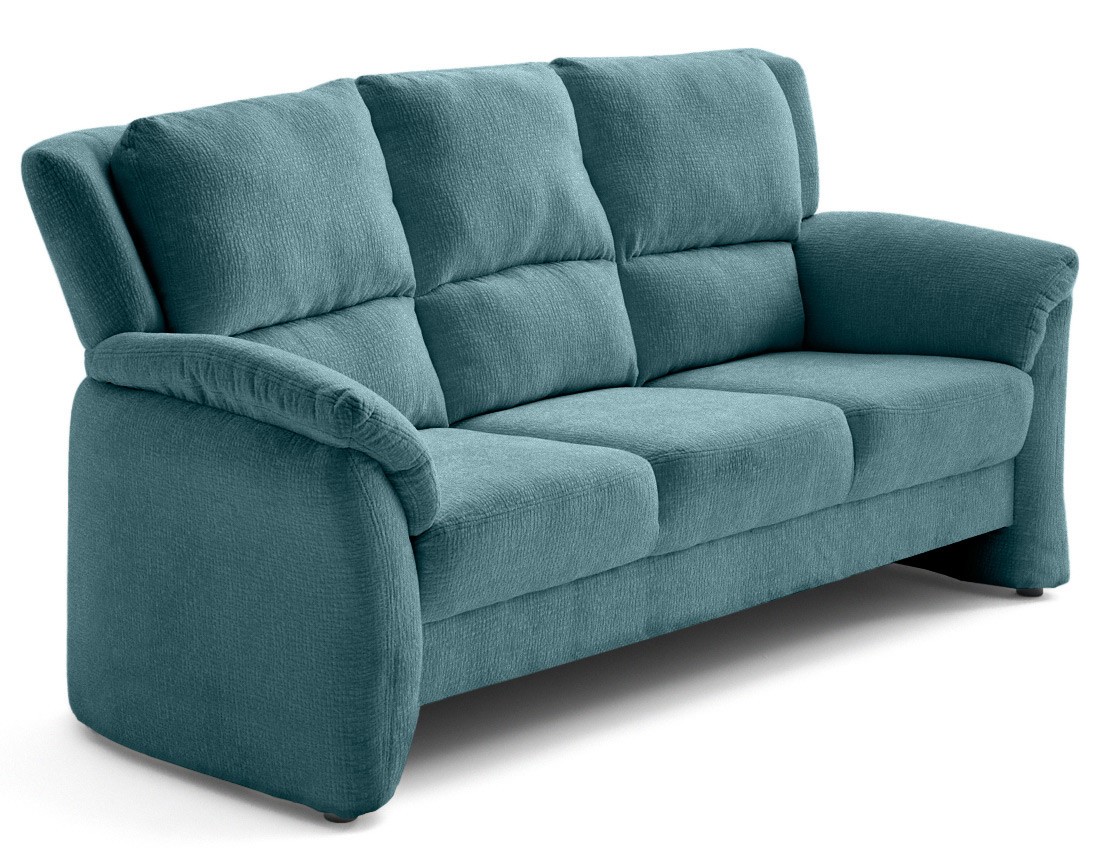 Canapé droit 3 places en tissu velours relief Bastille