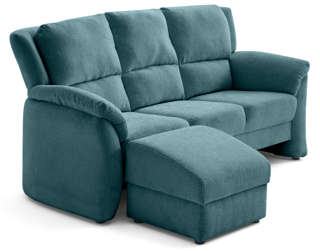 Canapé droit 3 places en tissu velours relief Bastille