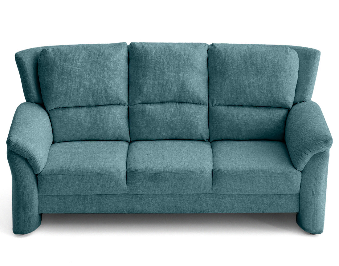 Canapé droit 3 places en tissu velours relief Bastille