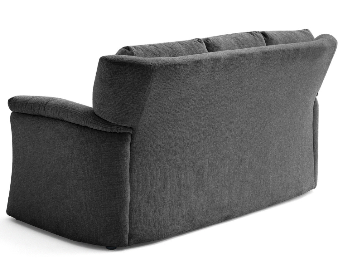 Canapé droit 3 places en tissu velours relief Bastille