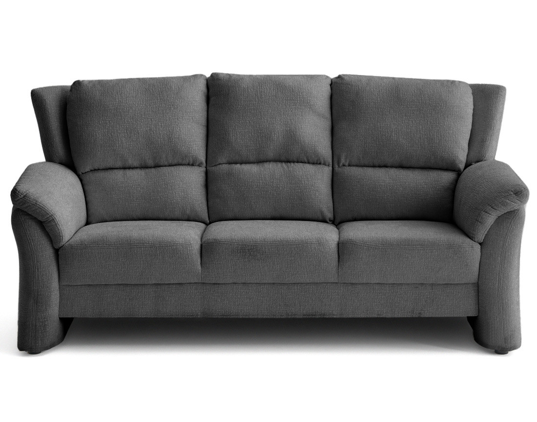 Canapé droit 3 places en tissu velours relief Bastille